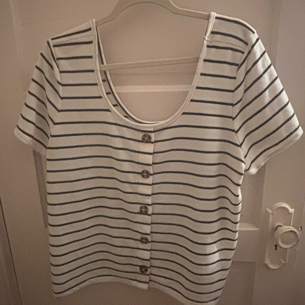 Torrid Striped Button-Down Top - image 2